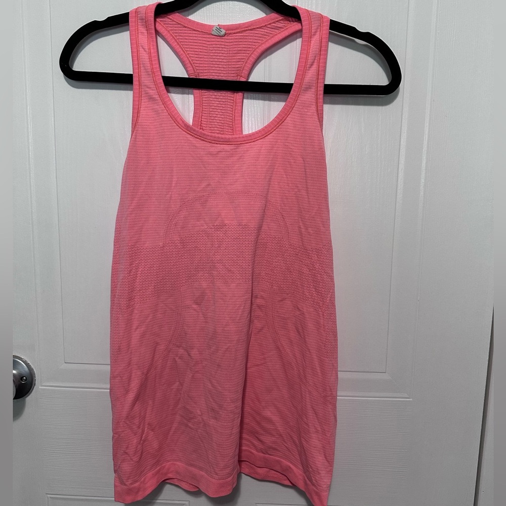 Peach/Pink Women's Swiftly tech racerback tank top